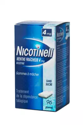 Nicotinell Menthe Fraicheur 4 Mg Sans Sucre, Gomme à Mâcher Médicamenteuse 8plq/12 à CHAMBÉRY
