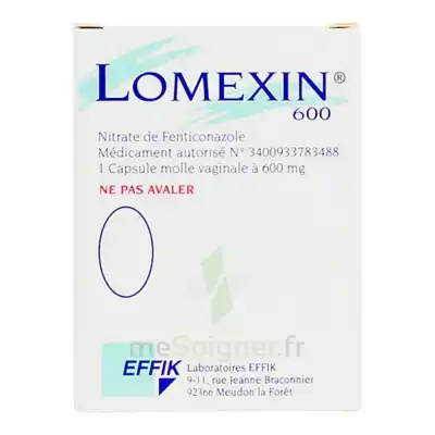 Lomexin 600 Mg Caps Molle Vaginale Plq/1 à CHAMBÉRY